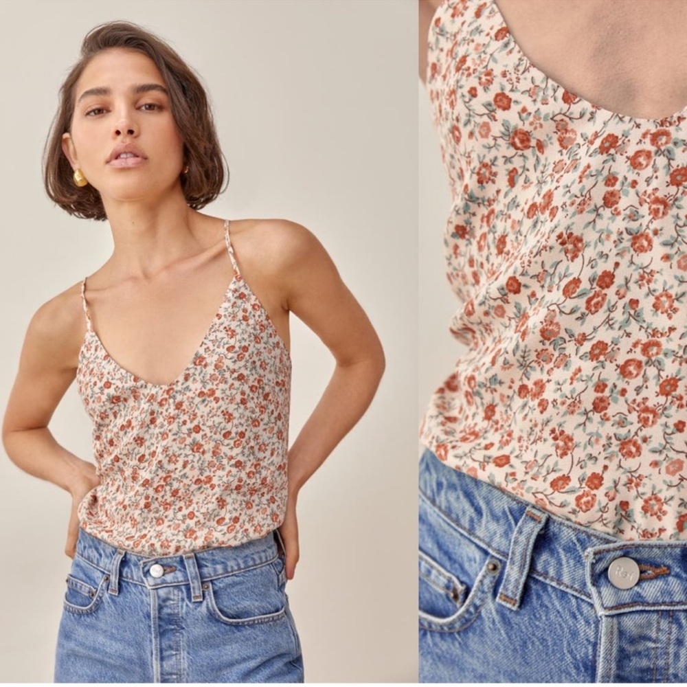 Reformation Rovino Floral Cami Tank Top
